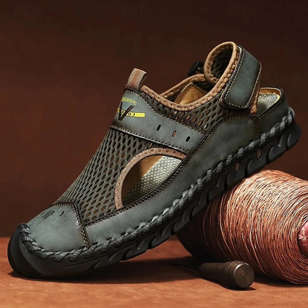 Rowan | Men's Leather Comfort Sandals Tan Brown