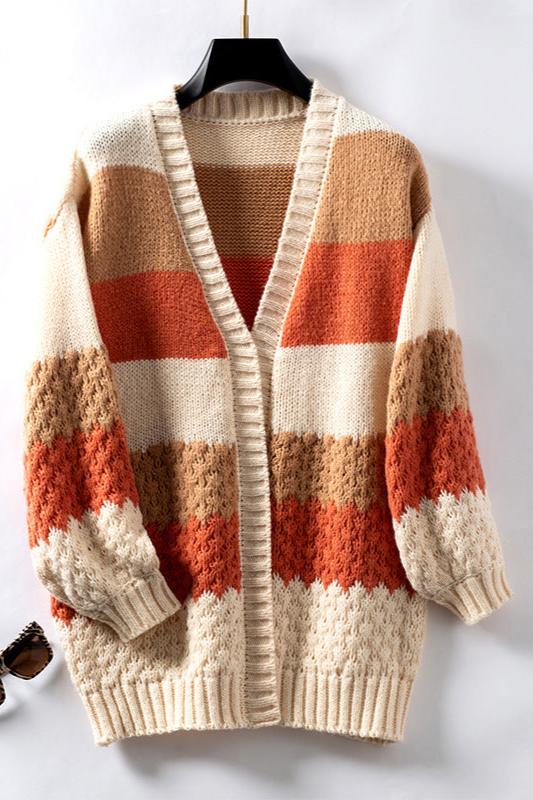 Dama Washington Severine oversized long sleeve striped cardigan - view 6
