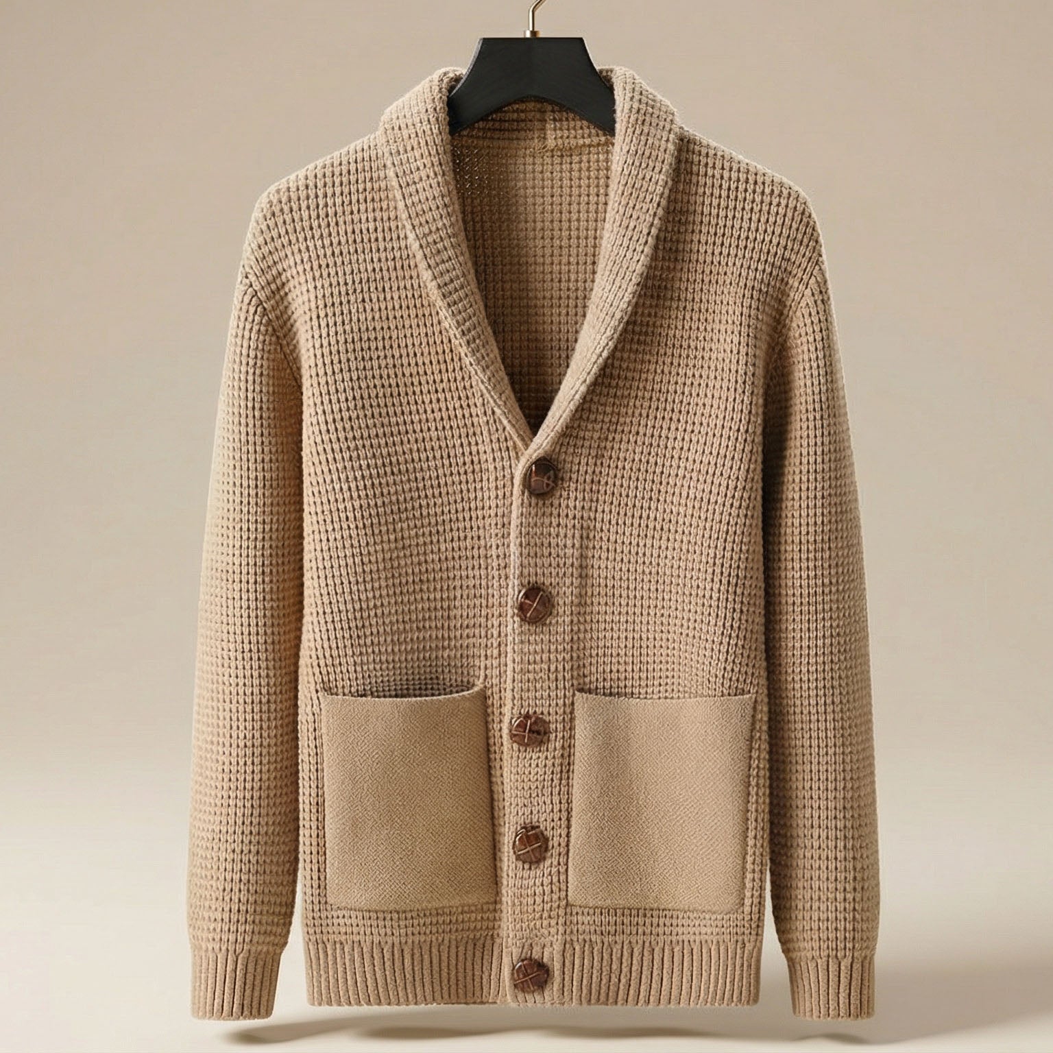 Rowan | Men's Shawl Collar Cardigan Sweater Light Blue