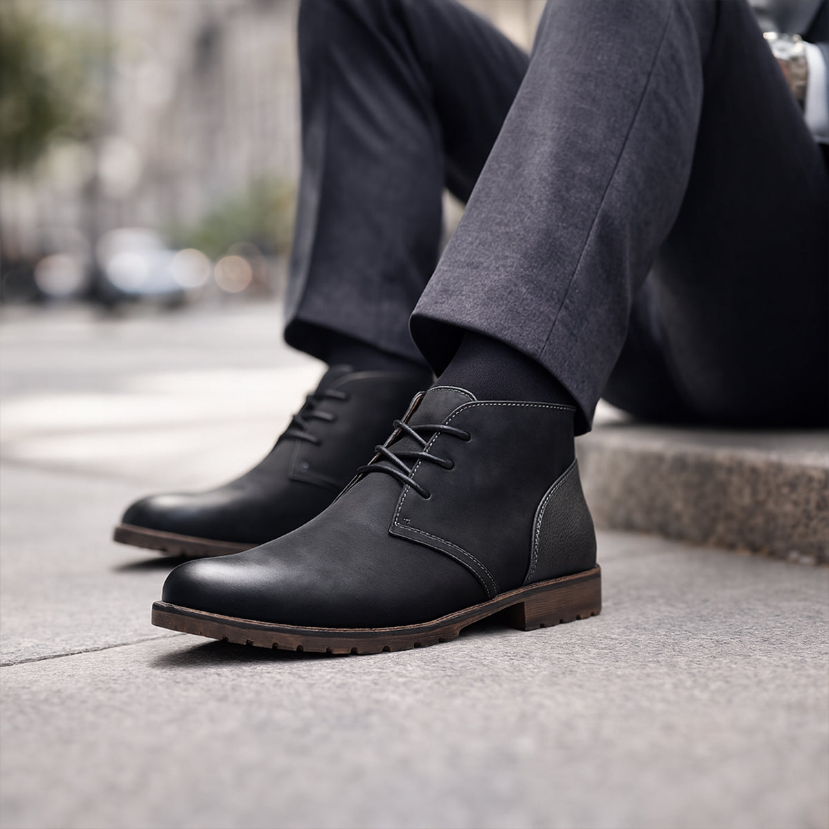 Rhys | Men's Leather Chukka Boot Brown Lace Up