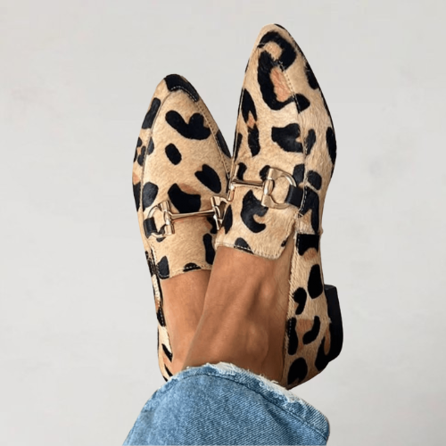 Luisa | Women's Leopard Print Loafers Pointed Toe Comfort Flats