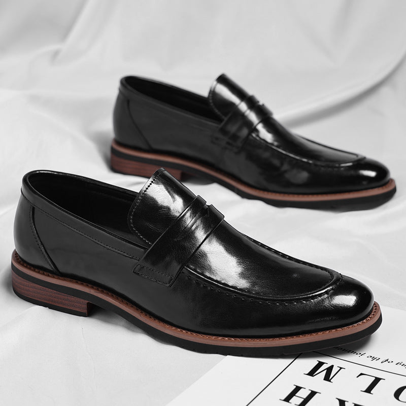 Rowan | Men's Leather Penny Loafer Brown Slip On Shoes