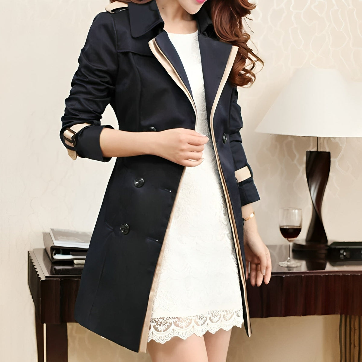 Dama Washington Solene women's double breasted midi coat - view 2