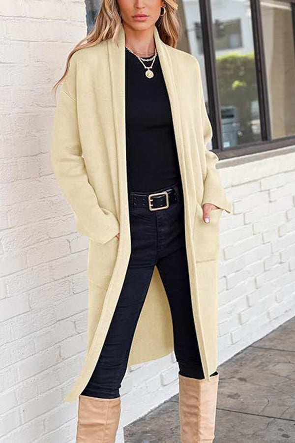 Ines | Women's Oversized Cardigan Black Long Sleeve Knit