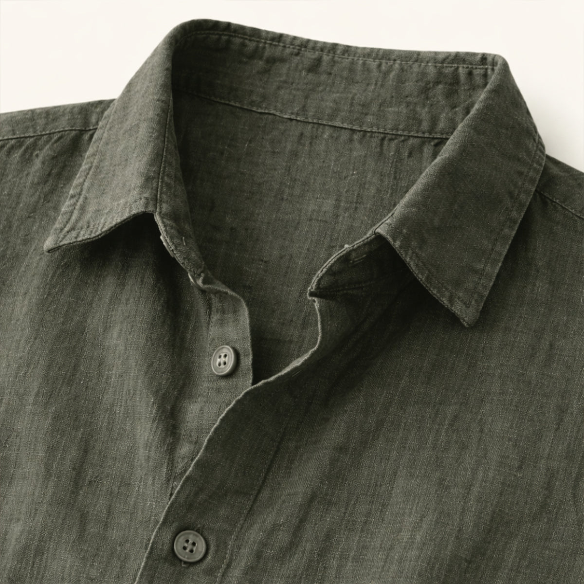 Sage | Men's Casual Linen Blend Button Up Shirt Olive Green
