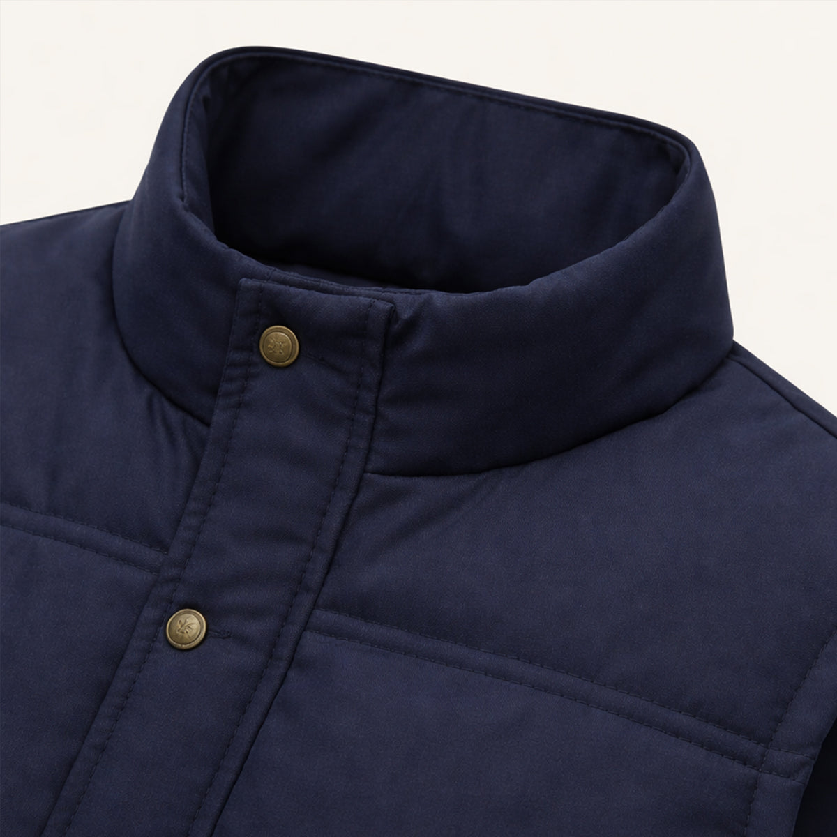 Rowan | Men's Puffer Vest Navy Down Filled Quilted Utility Pockets