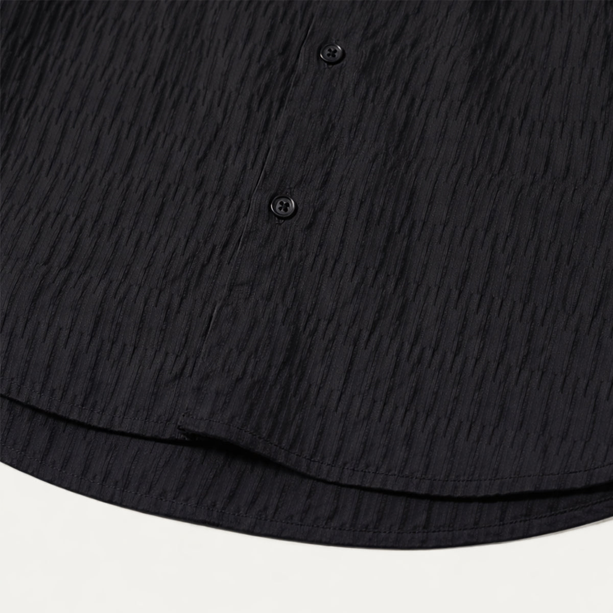 Beau | Men's Henley Shirt Black Long Sleeve