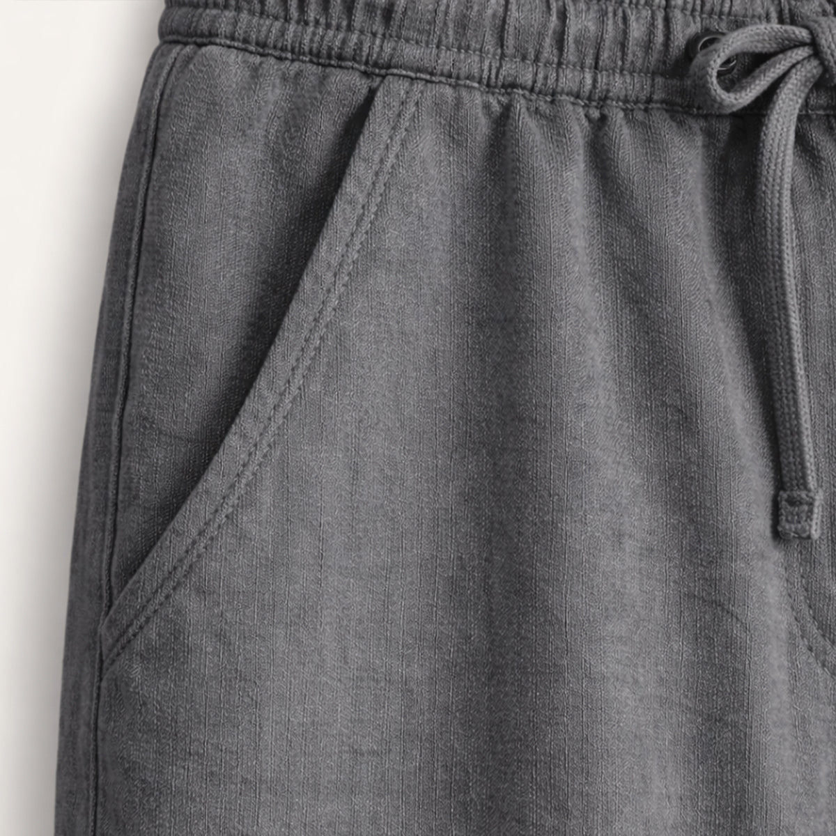 Luca | Men's Relaxed Wide Leg Linen Pants Gray Drawstring
