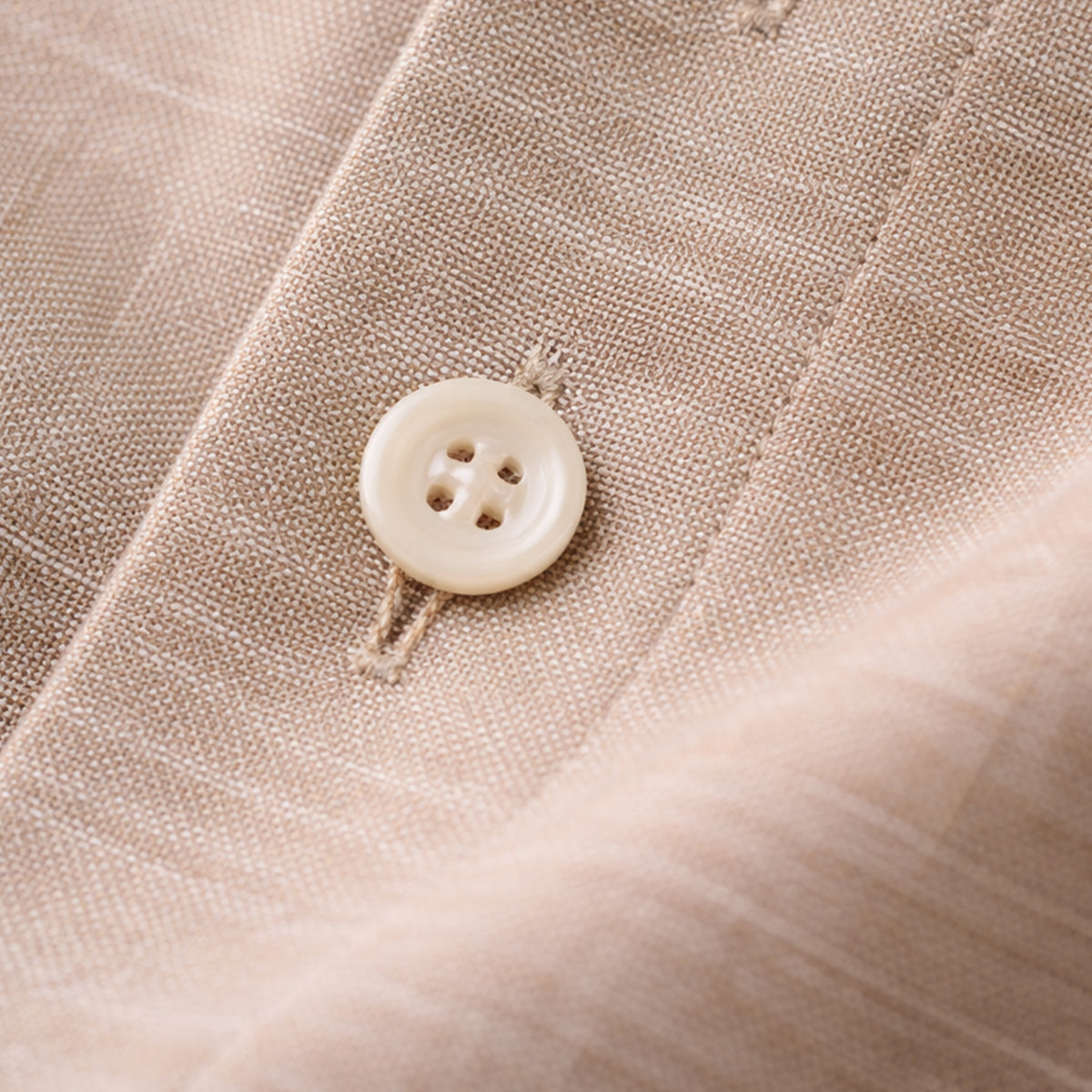 Otto | Men's Long Sleeve Button Up Shirt Cream