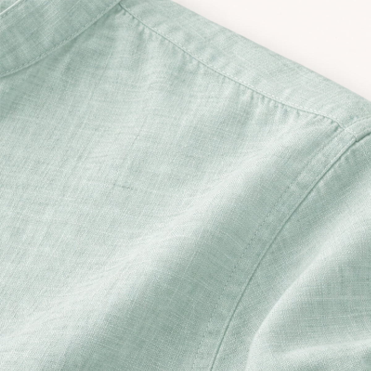 Axel | Men's Linen Shirt Light Green Long Sleeve Button Up