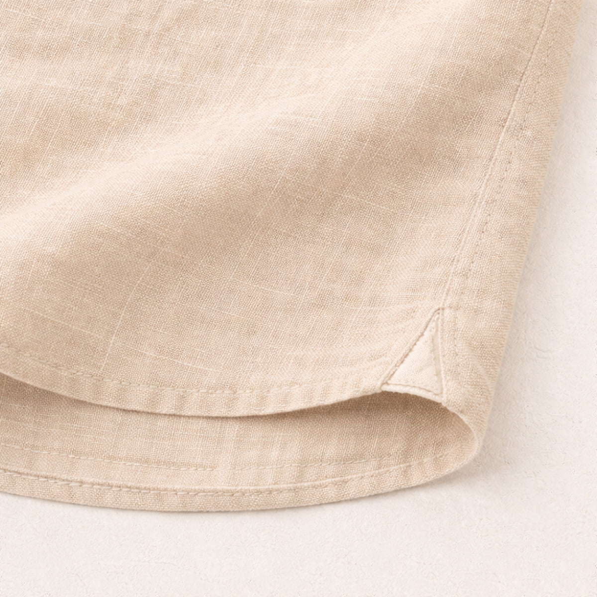 Beau | Men's Linen Shirt Cream Short Sleeve Button Up