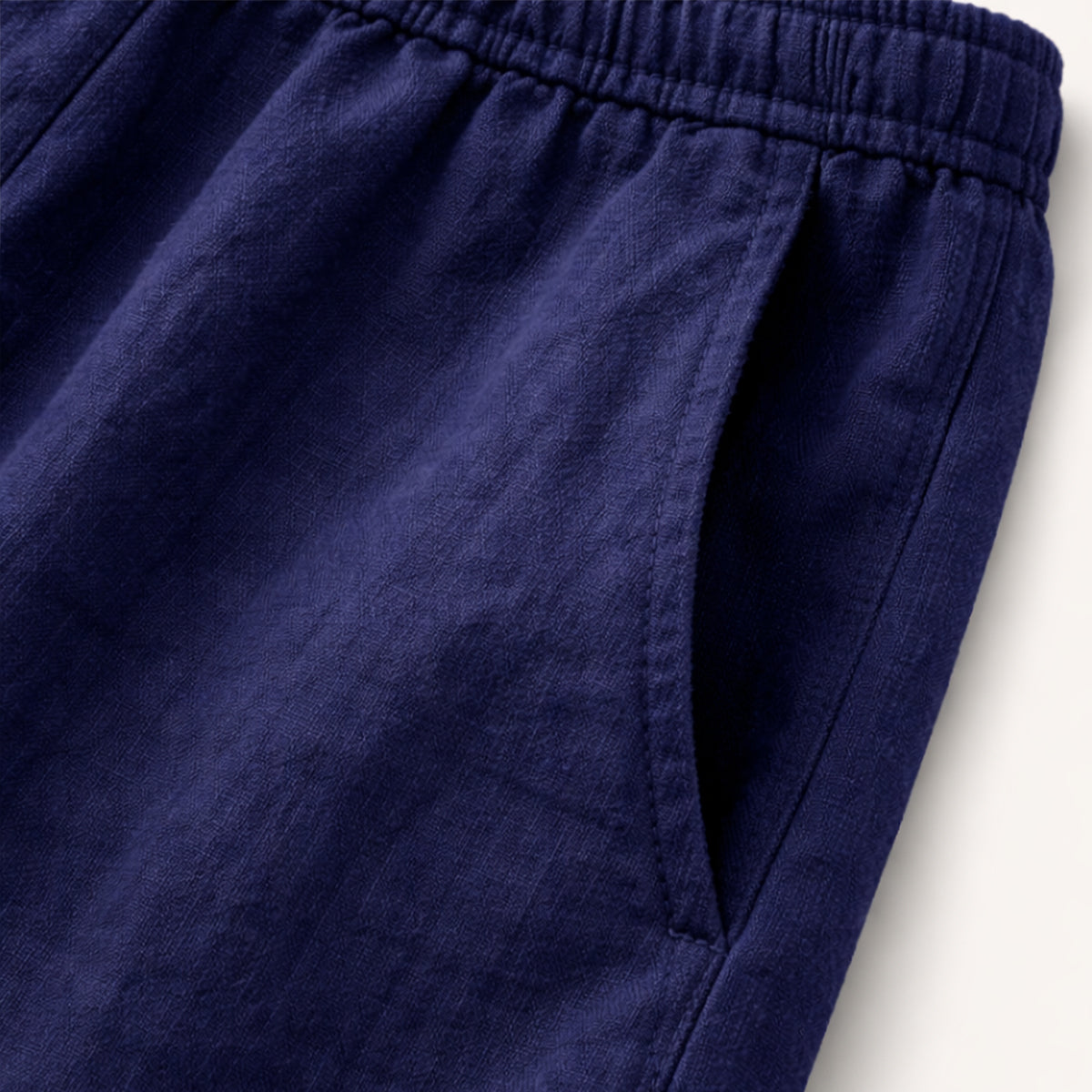 Beau | Men's Linen Pants Navy Drawstring Relaxed Fit