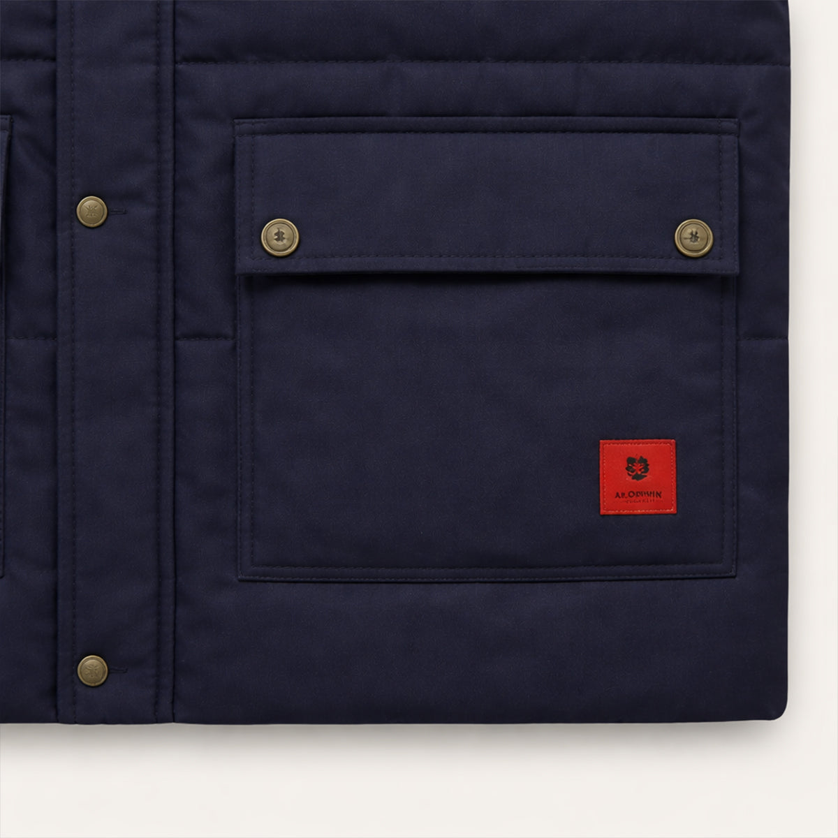 Rowan | Men's Puffer Vest Navy Down Filled Quilted Utility Pockets