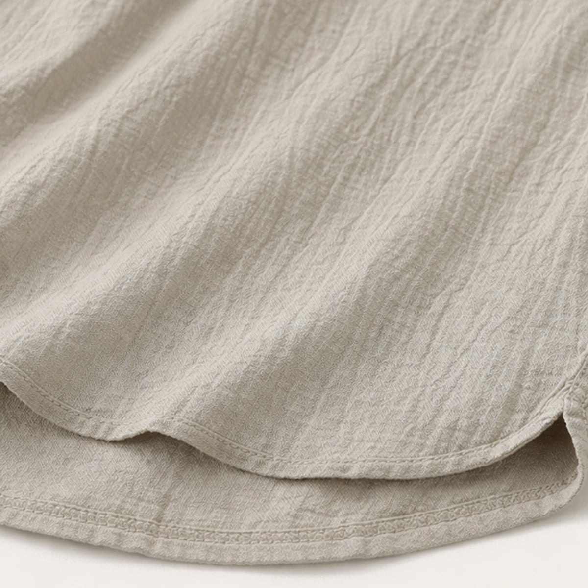 Axel | Men's Henley Shirt Cream Short Sleeve Chest Pocket