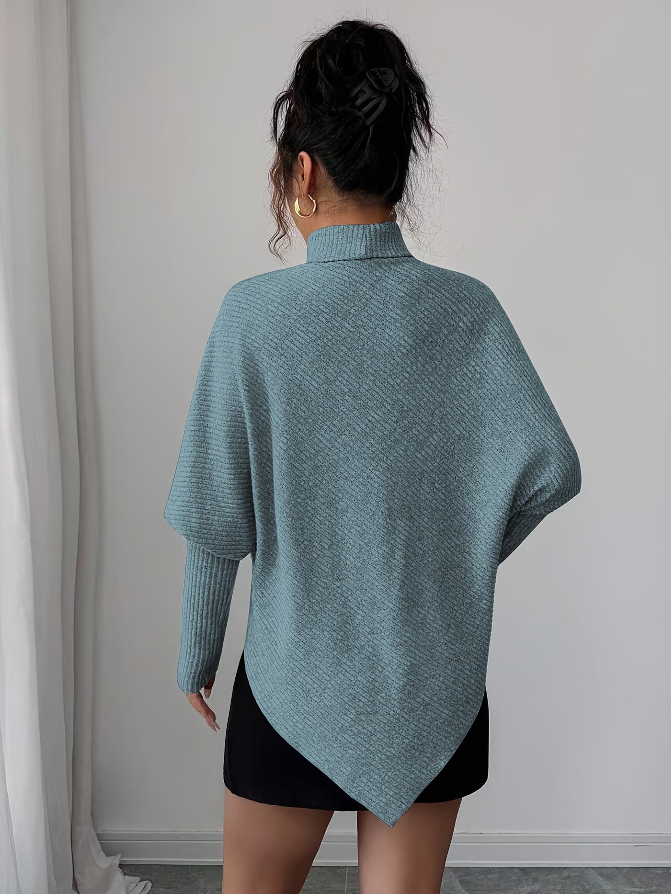 Stella | Women's Oversized Turtleneck Sweater Brown