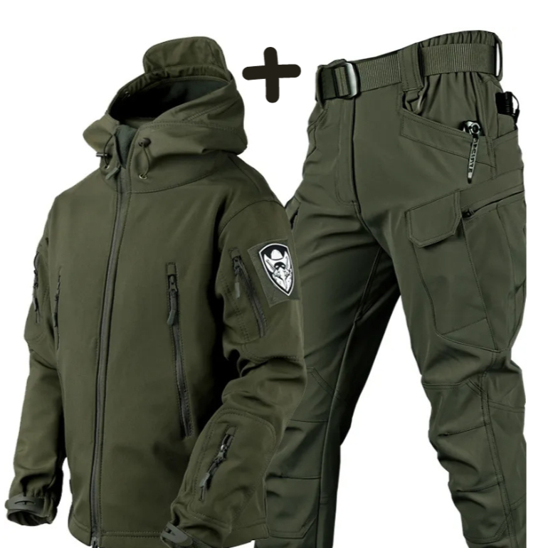 Dama Washington Caius men's hooded tactical set - front view
