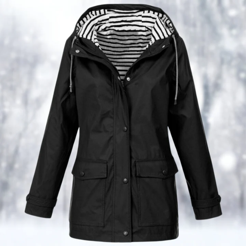 Dama Washington Arabella hooded button-front raincoat - view 3