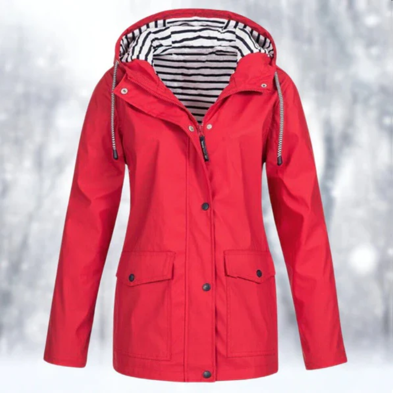 Dama Washington Arabella hooded button-front raincoat - view 6