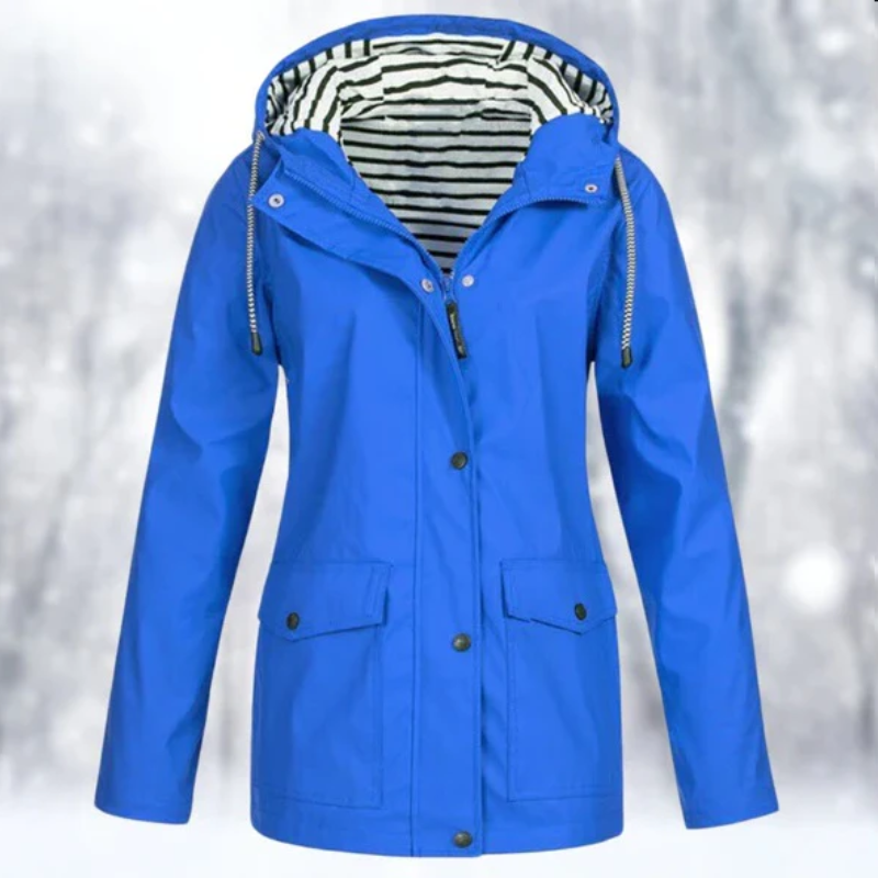 Dama Washington Arabella hooded button-front raincoat - view 5