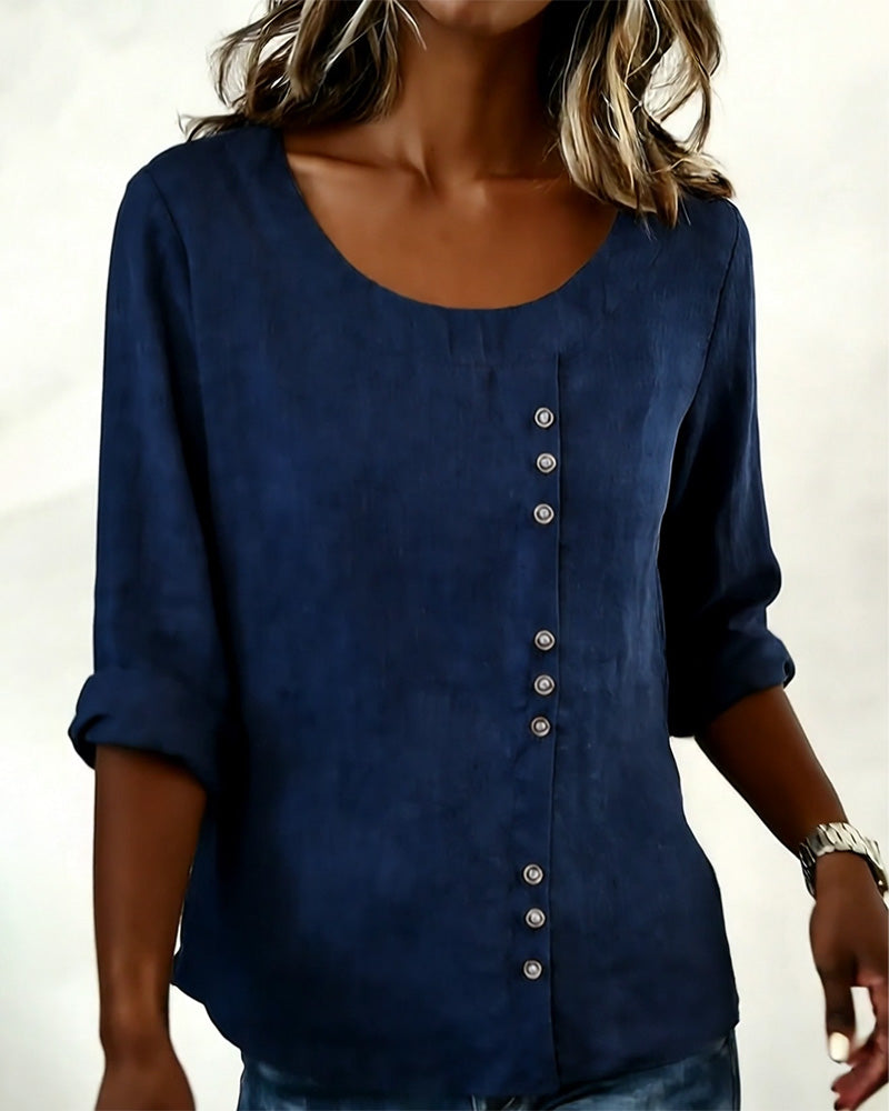 Camille | Women's Long Sleeve Button Down Shirt Light Blue