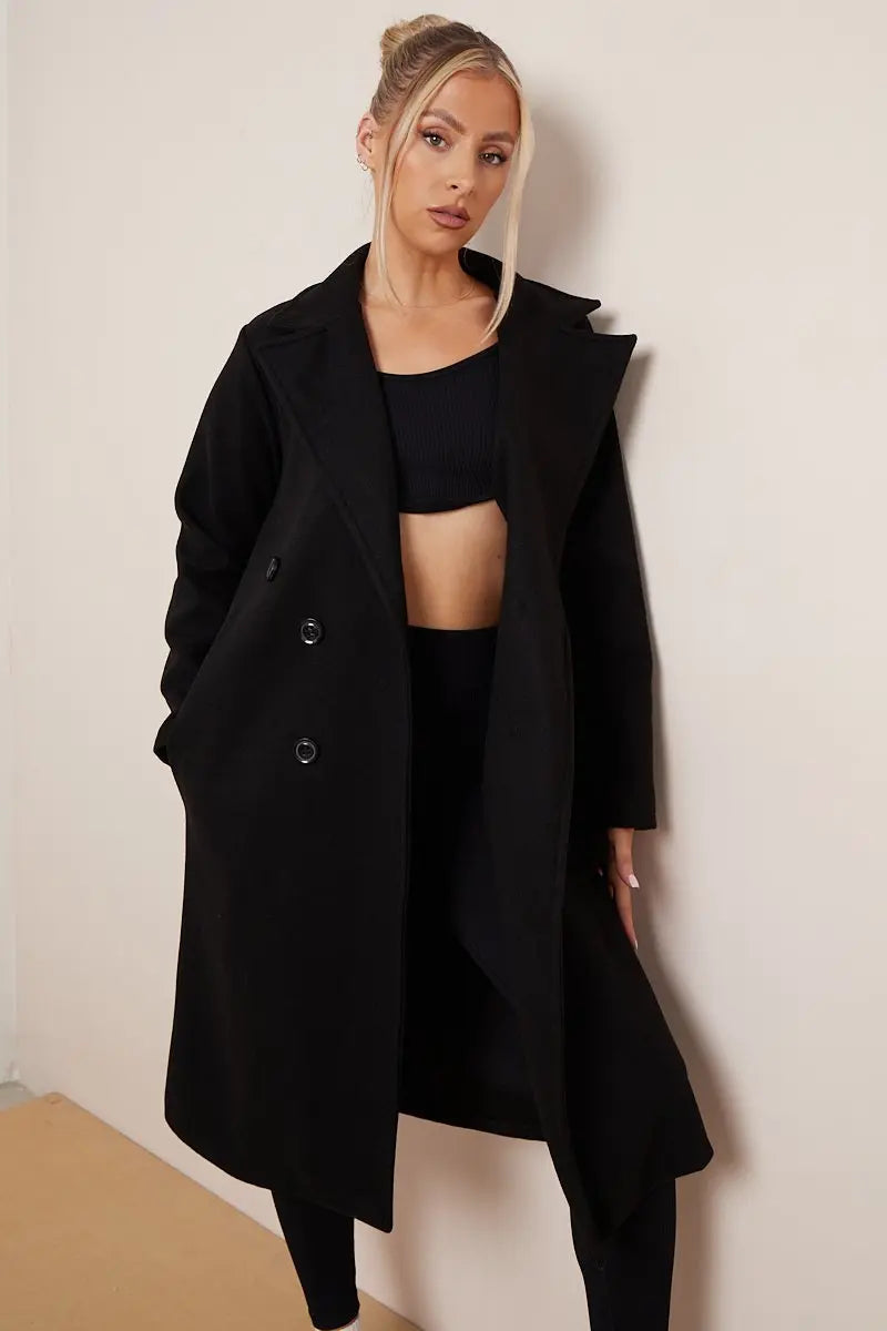 Dama Washington Euphemia double breasted long coat - view 7
