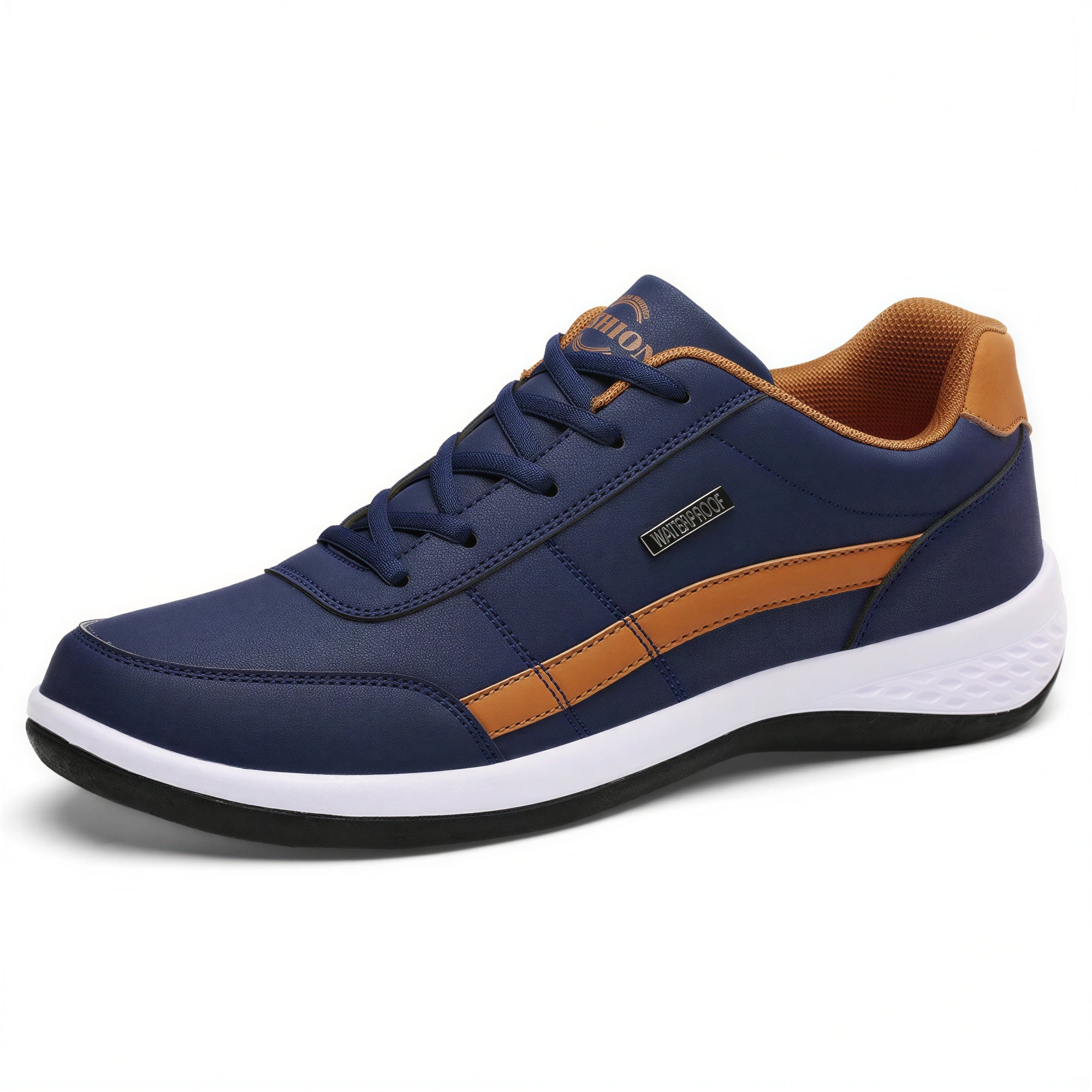 Jude | Men's Casual Low Top Sneakers Black Red White
