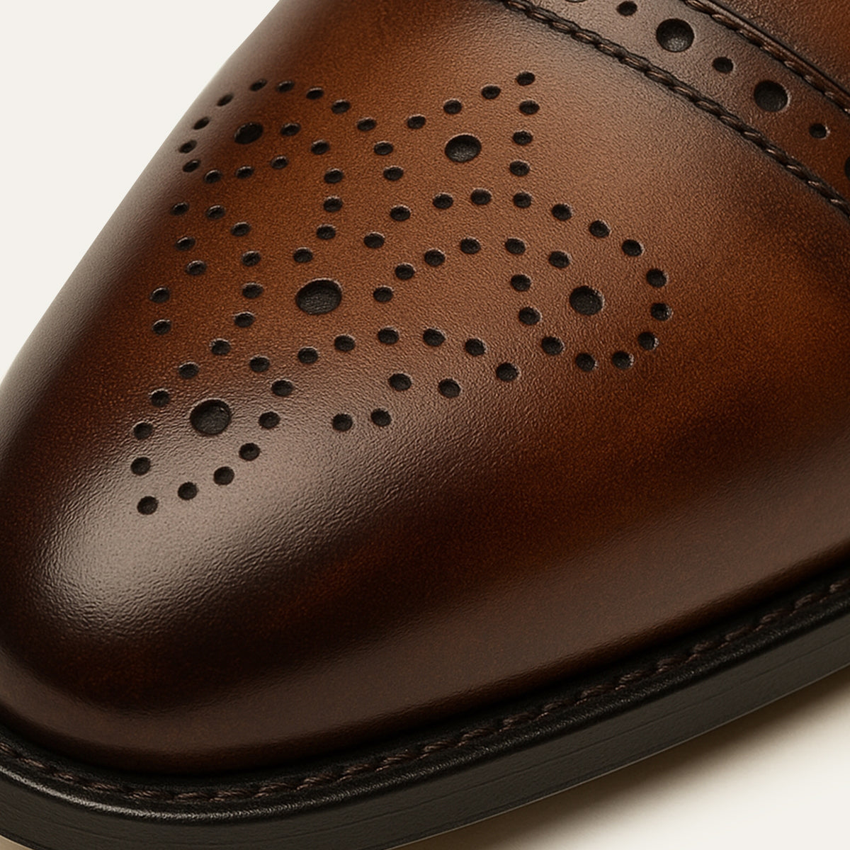 Luca | Men's Brown Leather Oxford Brogue Dress Shoes