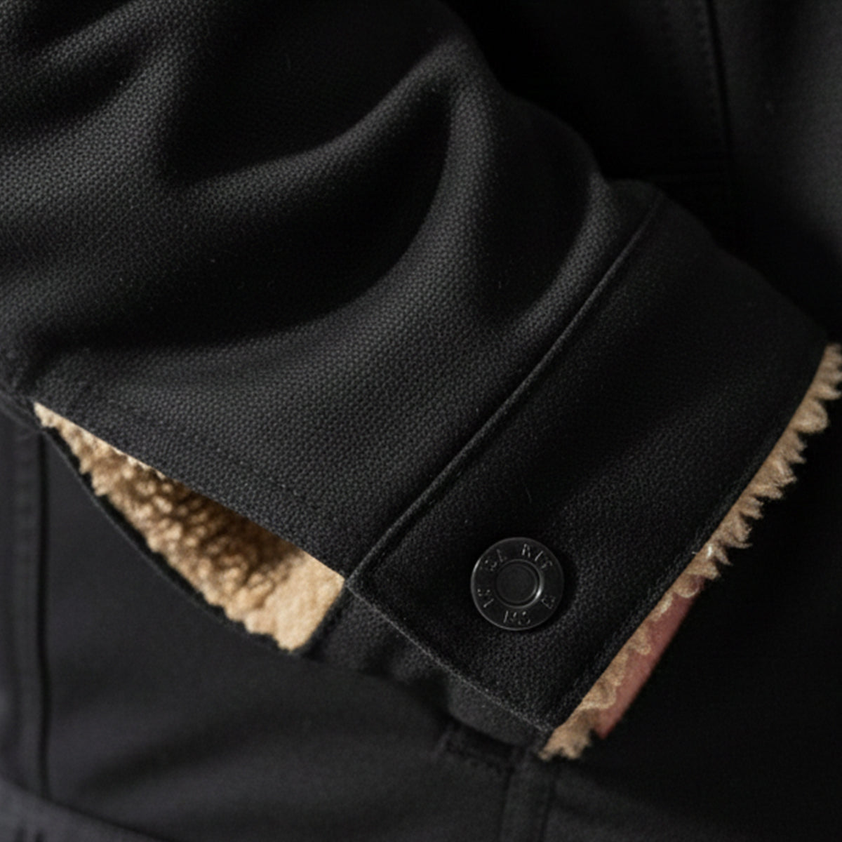 Bram | Men's Sherpa Lined Trucker Jacket Black