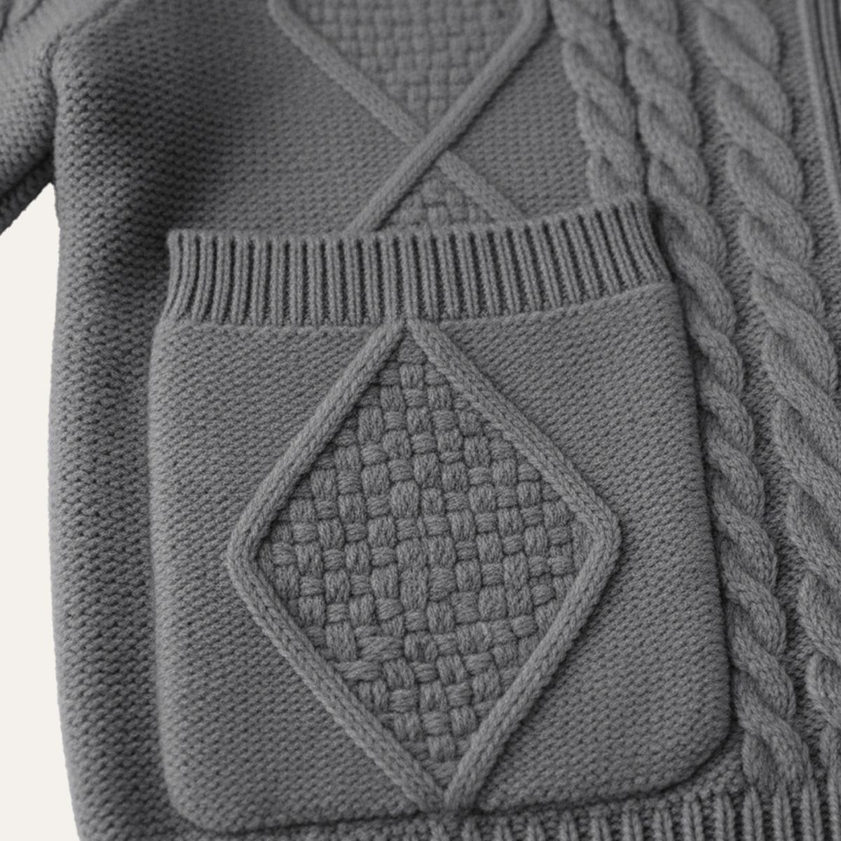 Bram | Men's Shawl Collar Cardigan Gray Cashmere Wool Blend