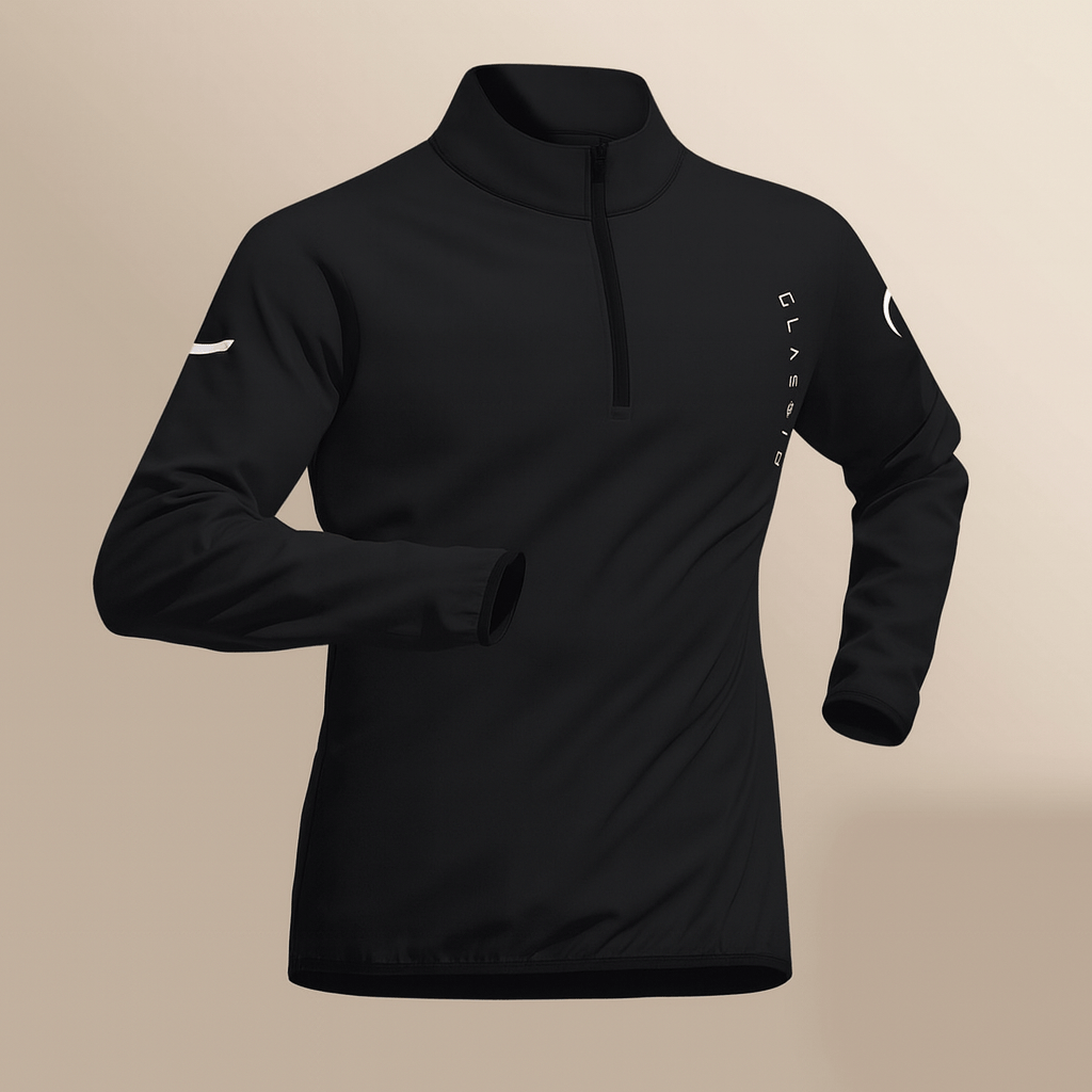 Axel | Men's Quarter Zip Sweater White Long Sleeve