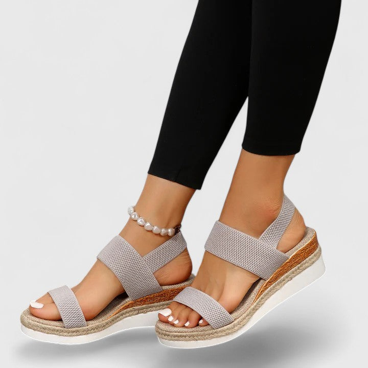 Rue | Women's Platform Sandals Cream Ankle Strap