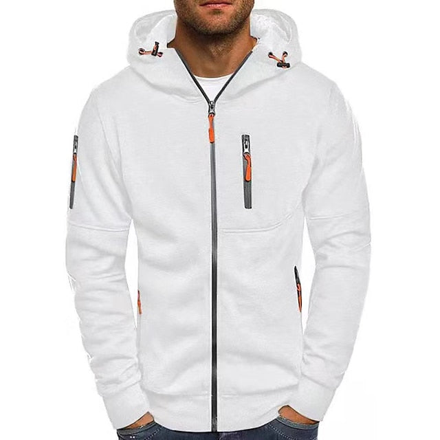 Dama Washington Cadmus men's cotton zip-up hoodie - front view