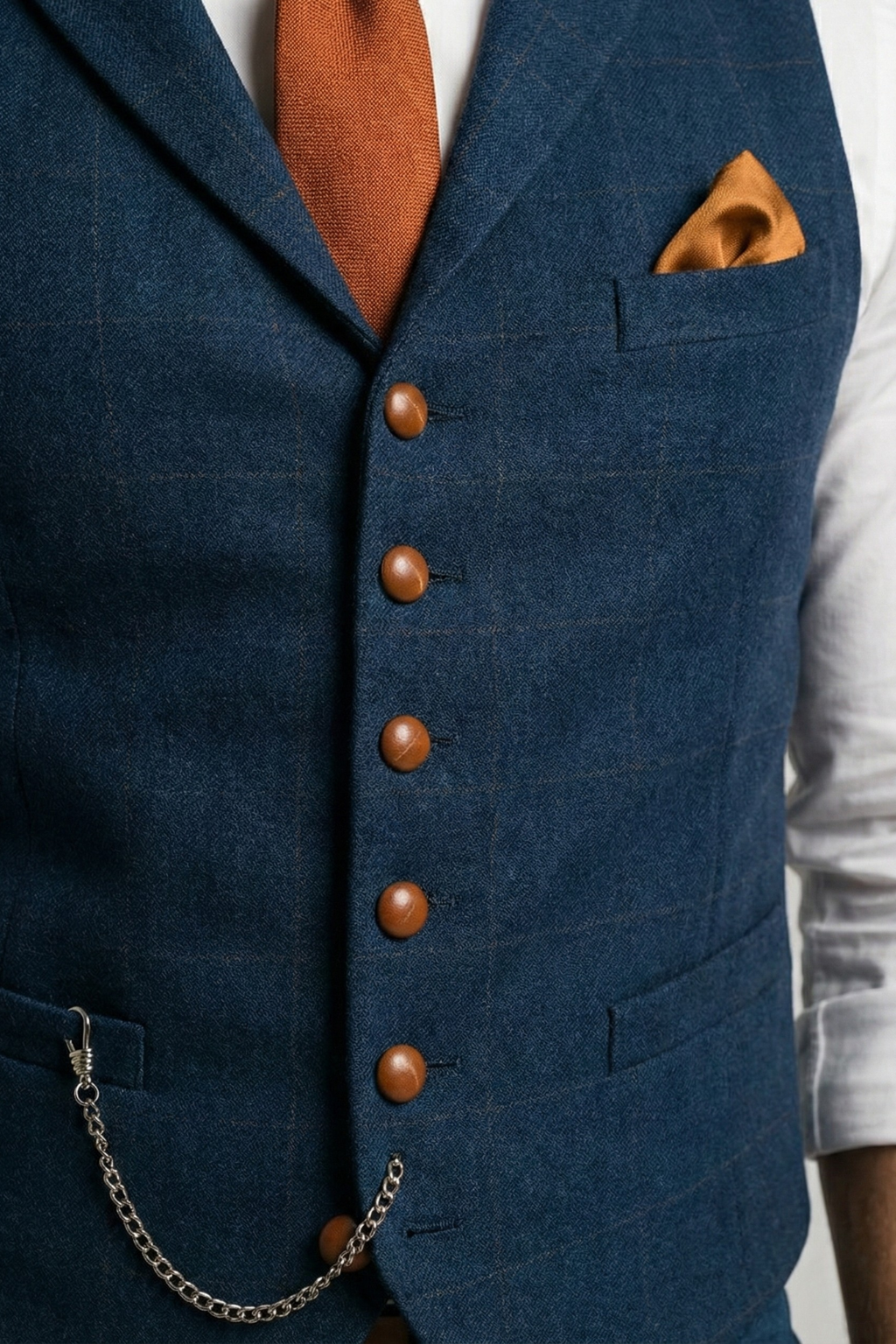 Dama Washington Conrad men's tweed v-neck waistcoat - view 5