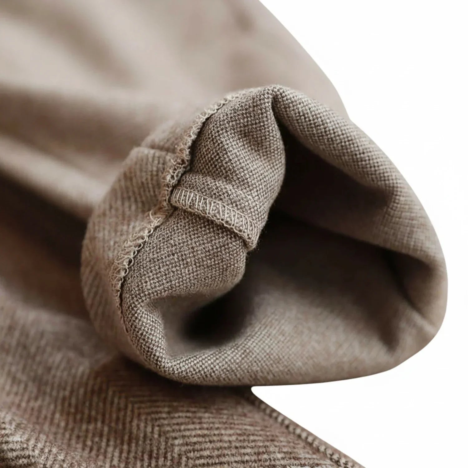 Axel | Men's Tapered Dress Pants Beige Herringbone