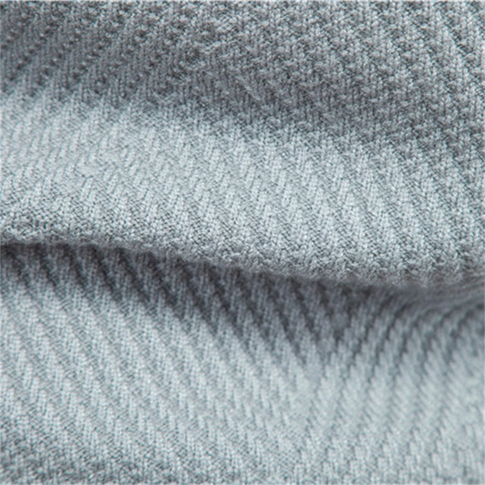 Axel | Men's Crew Neck Sweater Sage Green White Stripe