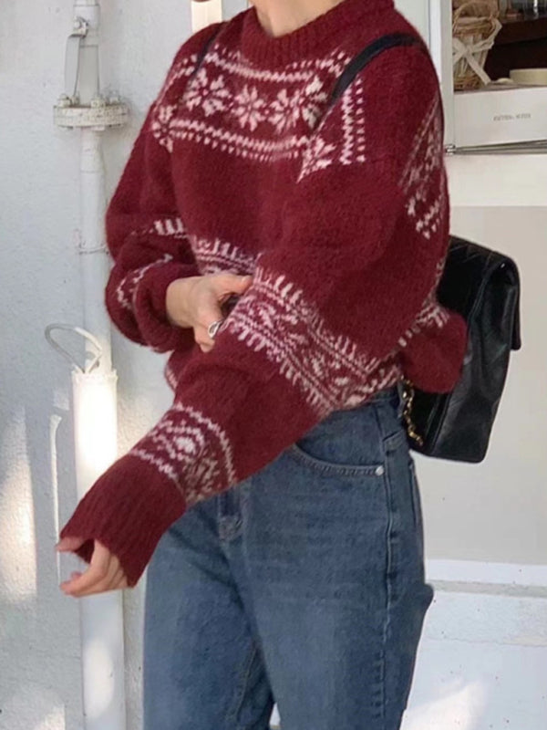 Dama Washington Reinette women's fair isle crewneck sweater - view 2