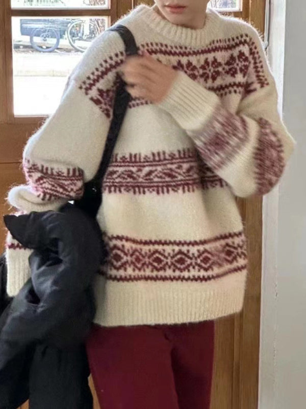Dama Washington Reinette women's fair isle crewneck sweater - view 3