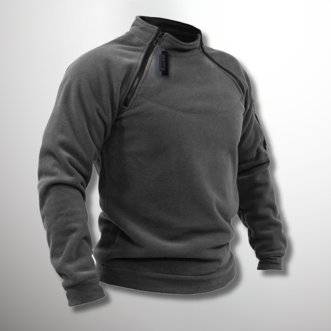 Dama Washington Grayson mock neck quarter zip sweater - front view