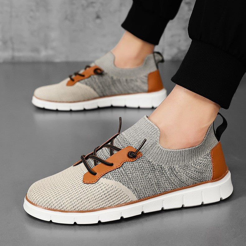 Axel | Men's Slip On Sneakers Black Orange White