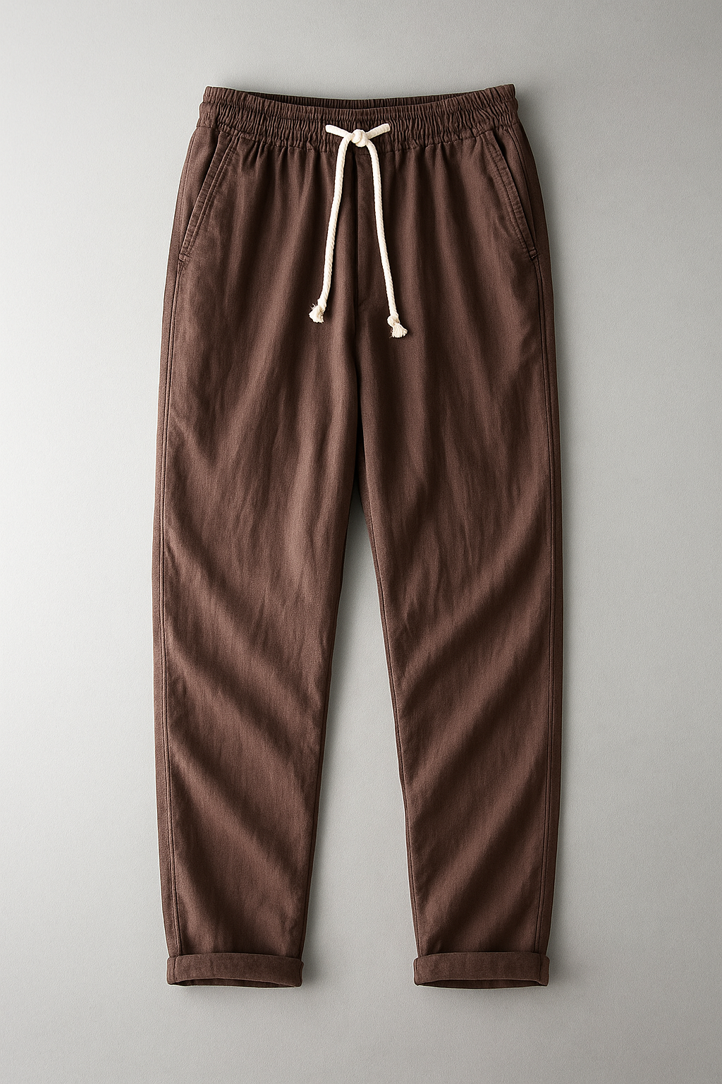 Rowan | Men's Linen Pants Cream Drawstring Relaxed Fit