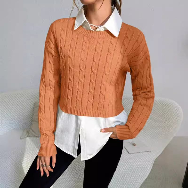 Dama Washington Nicolette women's cropped cable knit sweater - view 4