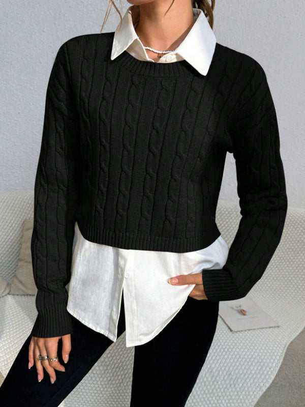 Dama Washington Nicolette women's cropped cable knit sweater - view 5