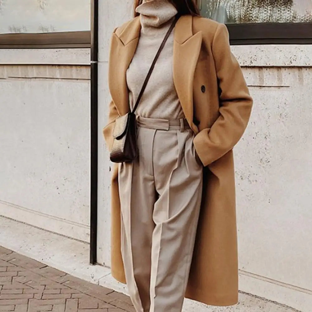 Dama Washington Cosima women's double-breasted long coat - front view