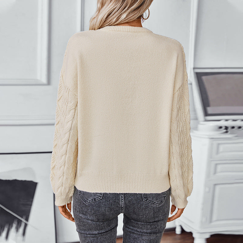 Dama Washington Theophila women's cable knit long sleeve sweater - view 6