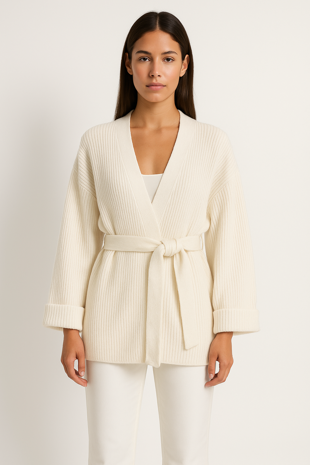 Dama Washington Candela women's ribbed knit wrap sweater - view 3