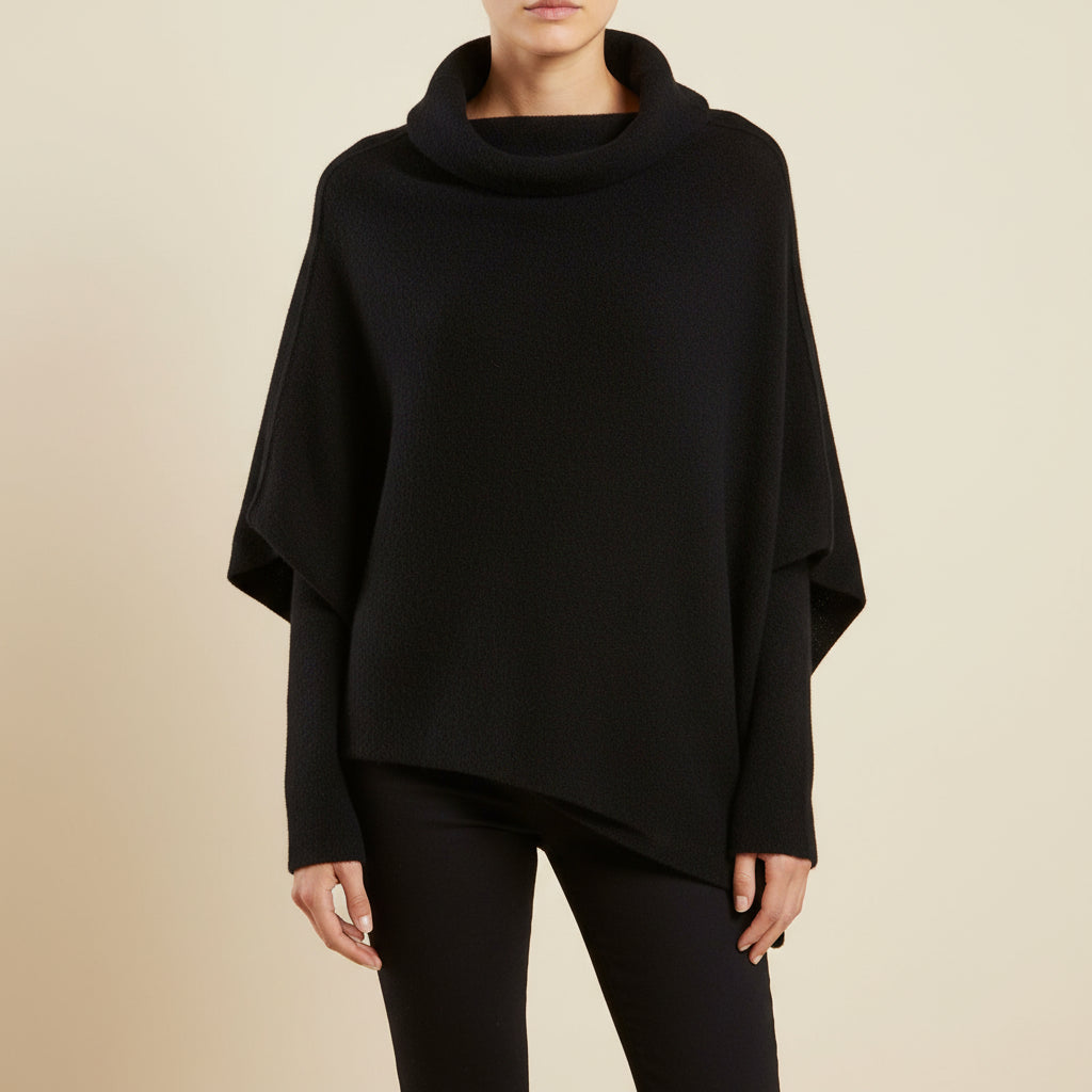 Vera | Women's Oversized Knit Sweater Cream Long Sleeve