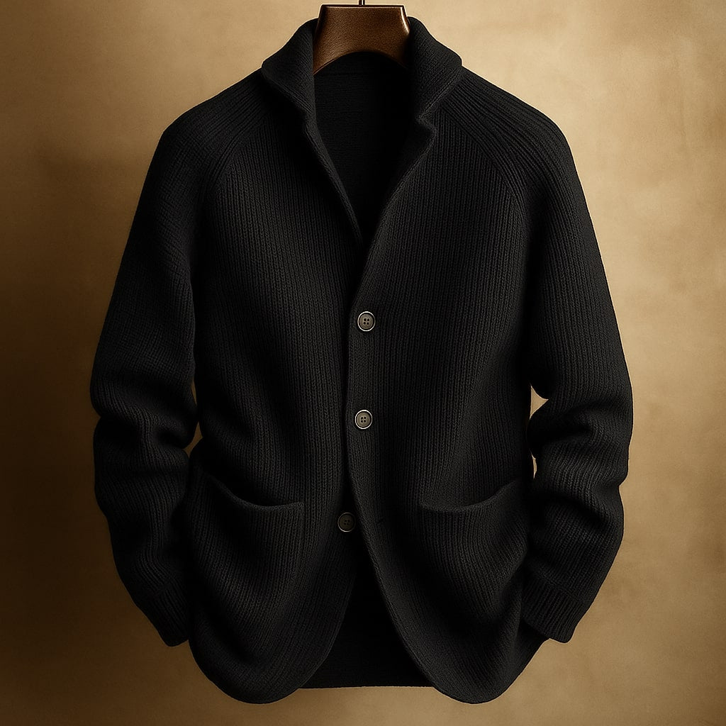 Arlo | Men's Casual Cable Knit Cardigan Rose