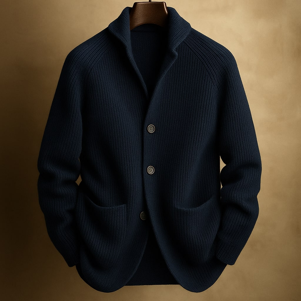 Arlo | Men's Casual Cable Knit Cardigan Rose