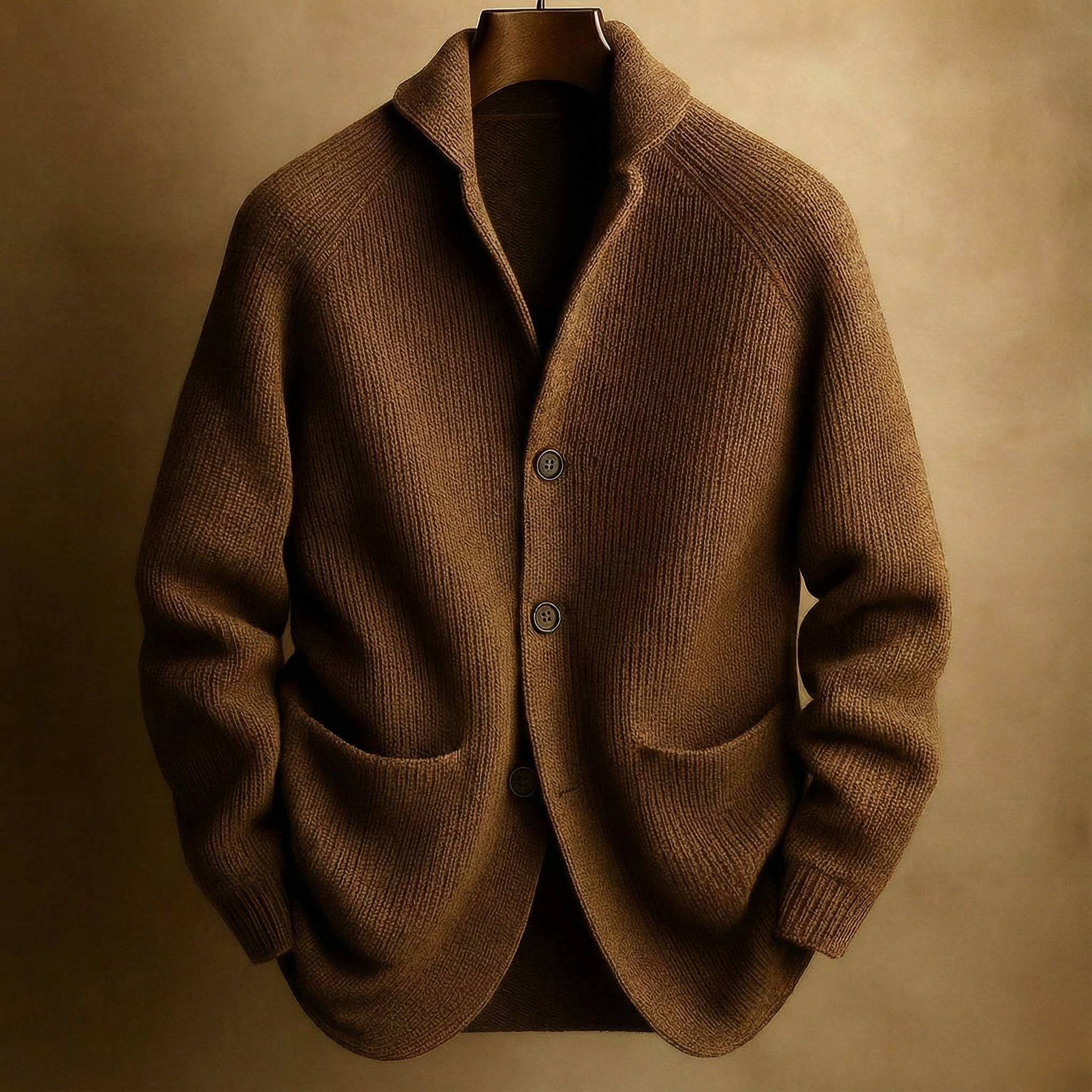 Arlo | Men's Casual Cable Knit Cardigan Rose