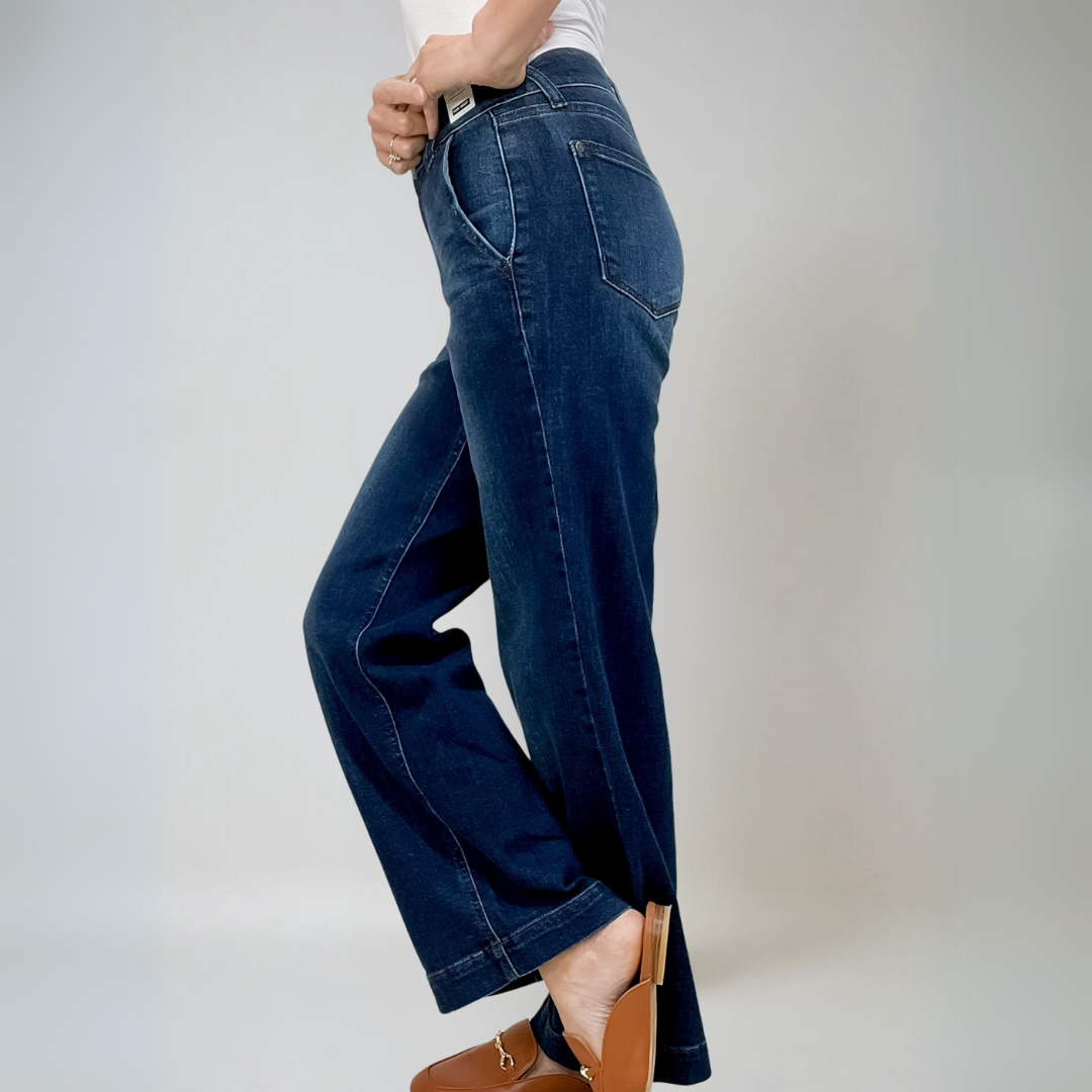 Maeve | Women's Wide Leg Jeans Dark Wash High Waisted